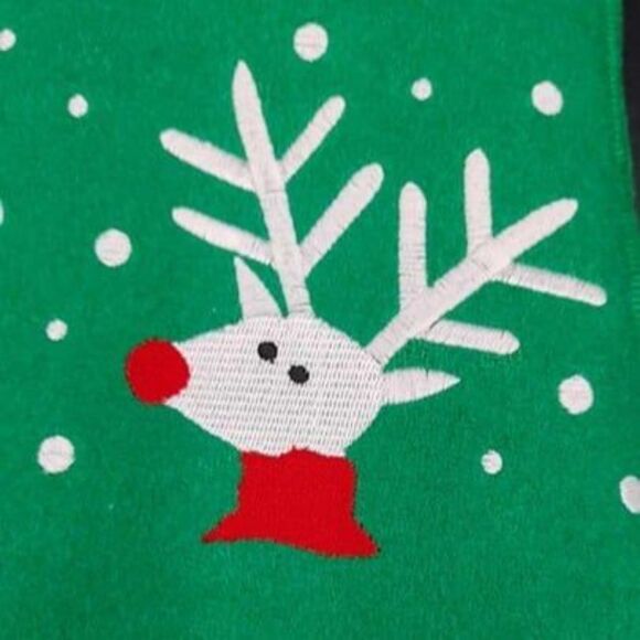 Crate & Barrel Embroidered Snow Deer Kitchen Dishtowel Napkin Mitt Lot of 3 - Picture 8 of 11